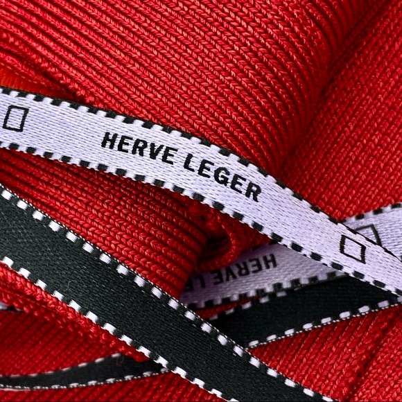 NWOT Herve Leger Amee Red Ombre Mini Dress, XS - Picture 11 of 16